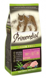 Primordial сухой корм для котят беззерновой утка индейка 2 кг