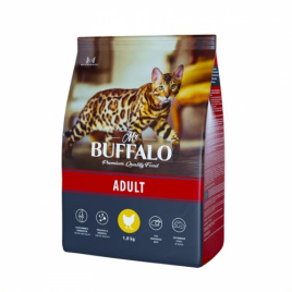 Mr.Buffalo ADULT Сухой корм для кошек курица 1,8 кг