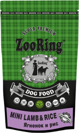 ZooRing Mini Lamb Rice сухой корм для собак ягненок, рис 10 кг