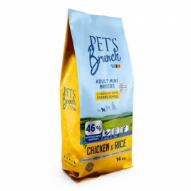 PET'S BRUNCH ADULT MINI BREEDS сухой корм для взрослых собак мелких пород с цыпленком 14 кг