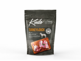 KUDO Полнорационный сухой корм для щенков средних и крупных пород индейка с уткой 3 кг