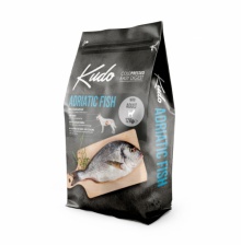 KUDO Полнорационный сухой корм для взрослых собак мелких пород с адриатической рыбой 12 кг