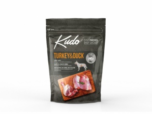 KUDO Полнорационный сухой корм для взрослых собак средних и крупных пород индейка с уткой 3 кг