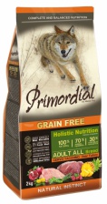 Primordial сухой корм для собак беззерновой оленина индейка 2 кг