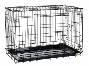 Клетка для собак Kredo крашеная 92,5х56.5х63.5 см черная