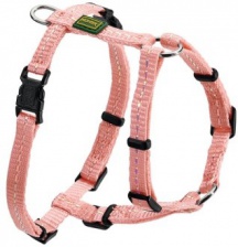 Hunter шлейка для собак Tripoli нейлон светоотражающая розовая 41-55 см