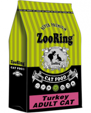 ZooRing Turkey ADULT CAT сухой корм для кошек индейка 10 кг