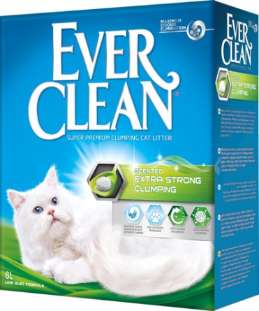 Ever Clean Extra Strong Clumping Scented наполнитель кошачий араматизированный зеленая полоска 10 кг фото 1