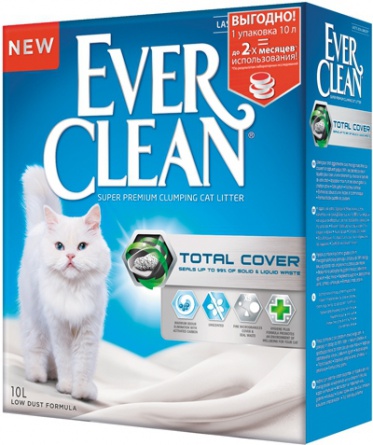 Ever Clean Total Cover наполнитель кошачий без запаха 10 кг фото 2