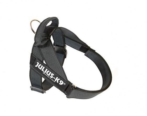 JULIUS-K9 шлейка для собак Ремни Color & Gray IDC® 3 (84-113см / 40-70кг), черный фото 1