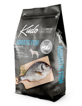 KUDO Полнорационный сухой корм для пожилых собак всех пород адриатич рыба 12 кг фото 1