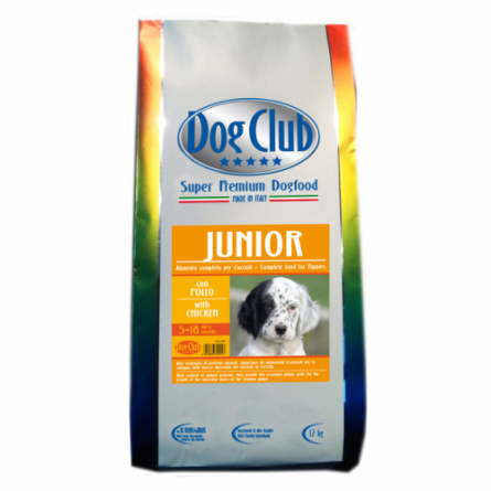 Dog Club Junior сухой корм для собак Курица 12 кг фото 1