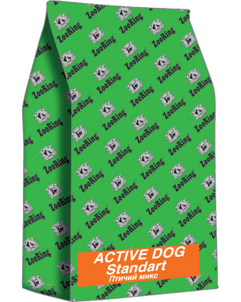 Zooring Active Dog Standart сухой корм для собак Птичий микс и рис средние и крупные10 кг фото 2