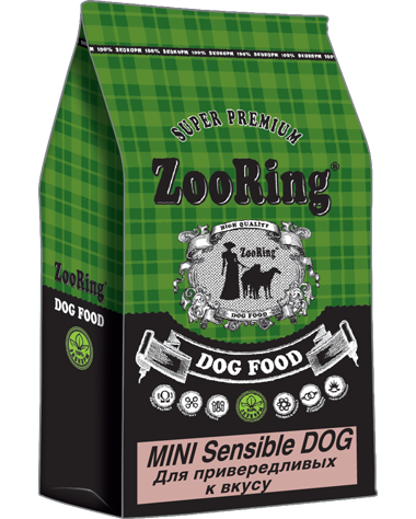 Zooring Mini Sensible Dog корм для собак маленьких пород привередливых Индейка рис 10 кг фото 1